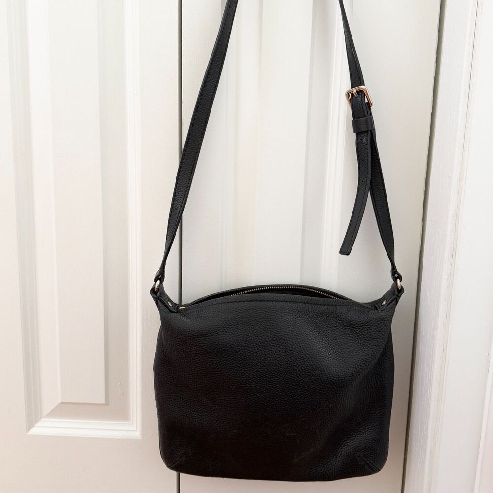 Women Kate Spade Crossbody Purse Leather Messenger Bag Black - Picture 3 of 6